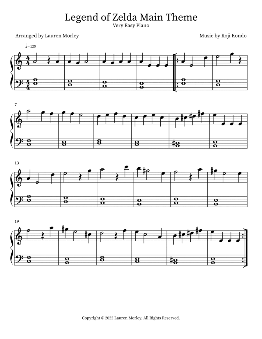 Legend Of Zelda Main Theme Easy Piano Piano Solo Digital Sheet Music Sheet Music Plus Legend Of Zelda Main Theme Easy Piano Piano Solo Digital Sheet Music Sheet Music Plus