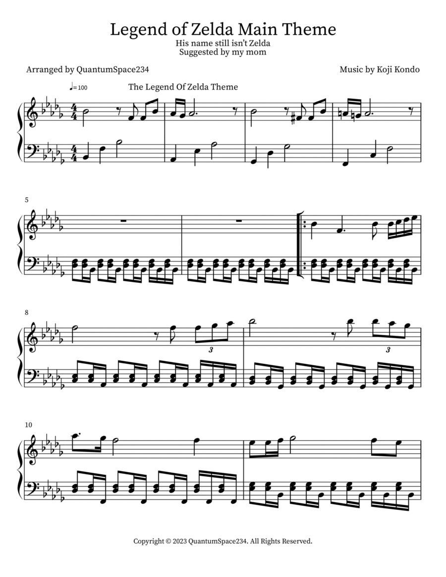 Legend Of Zelda Main Theme Piano Solo Digital Sheet Music Sheet Music Plus