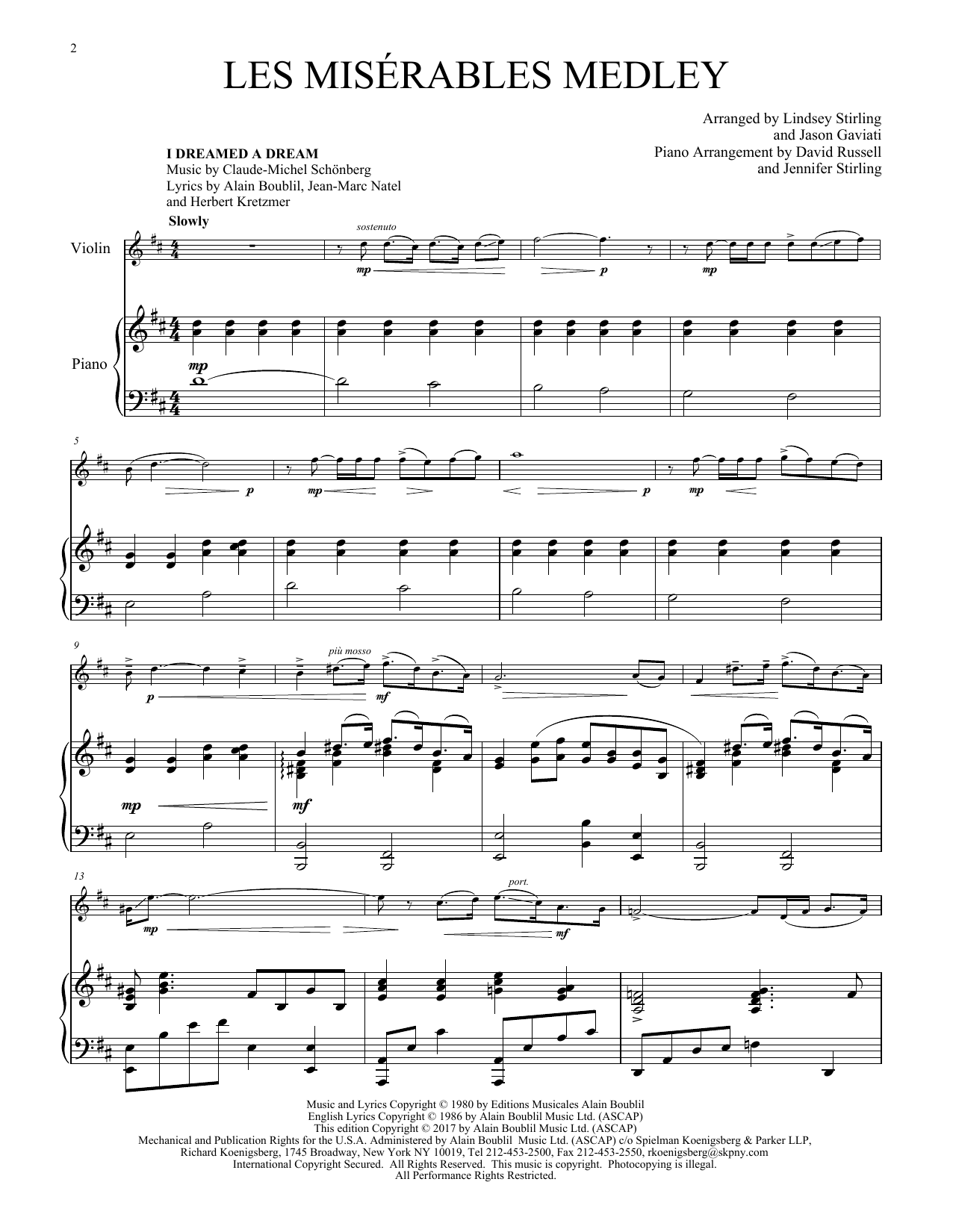 Les Mis rables Medley By Lindsey Stirling Sheet Music For Violin And Piano At Sheet Music Direct Les Mis rables Medley By Lindsey Stirling Sheet Music For Violin And Piano At Sheet Music Direct