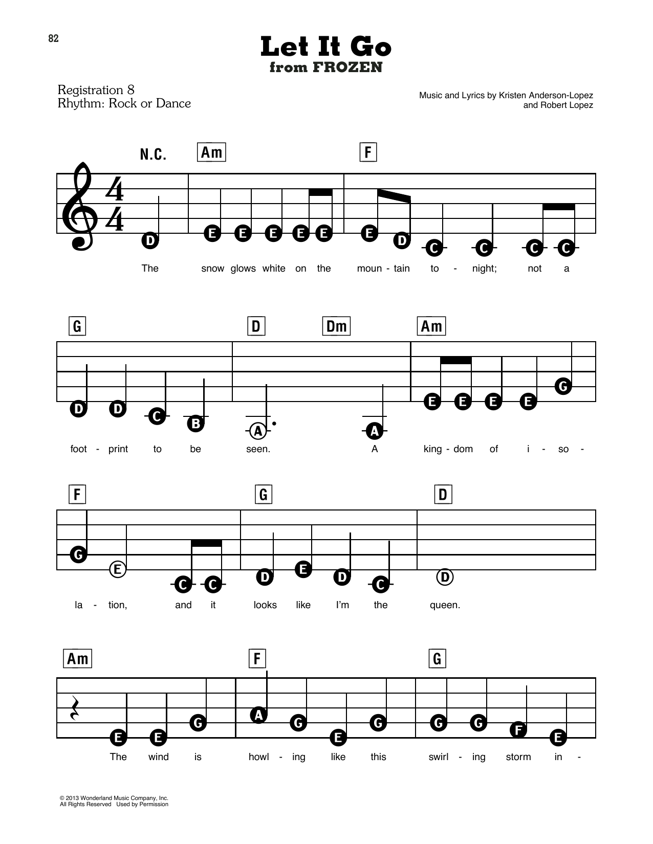 Let It Go from Frozen By Idina Menzel Sheet Music For E Z Play Today At Sheet Music Direct Let It Go from Frozen By Idina Menzel Sheet Music For E Z Play Today At Sheet Music Direct