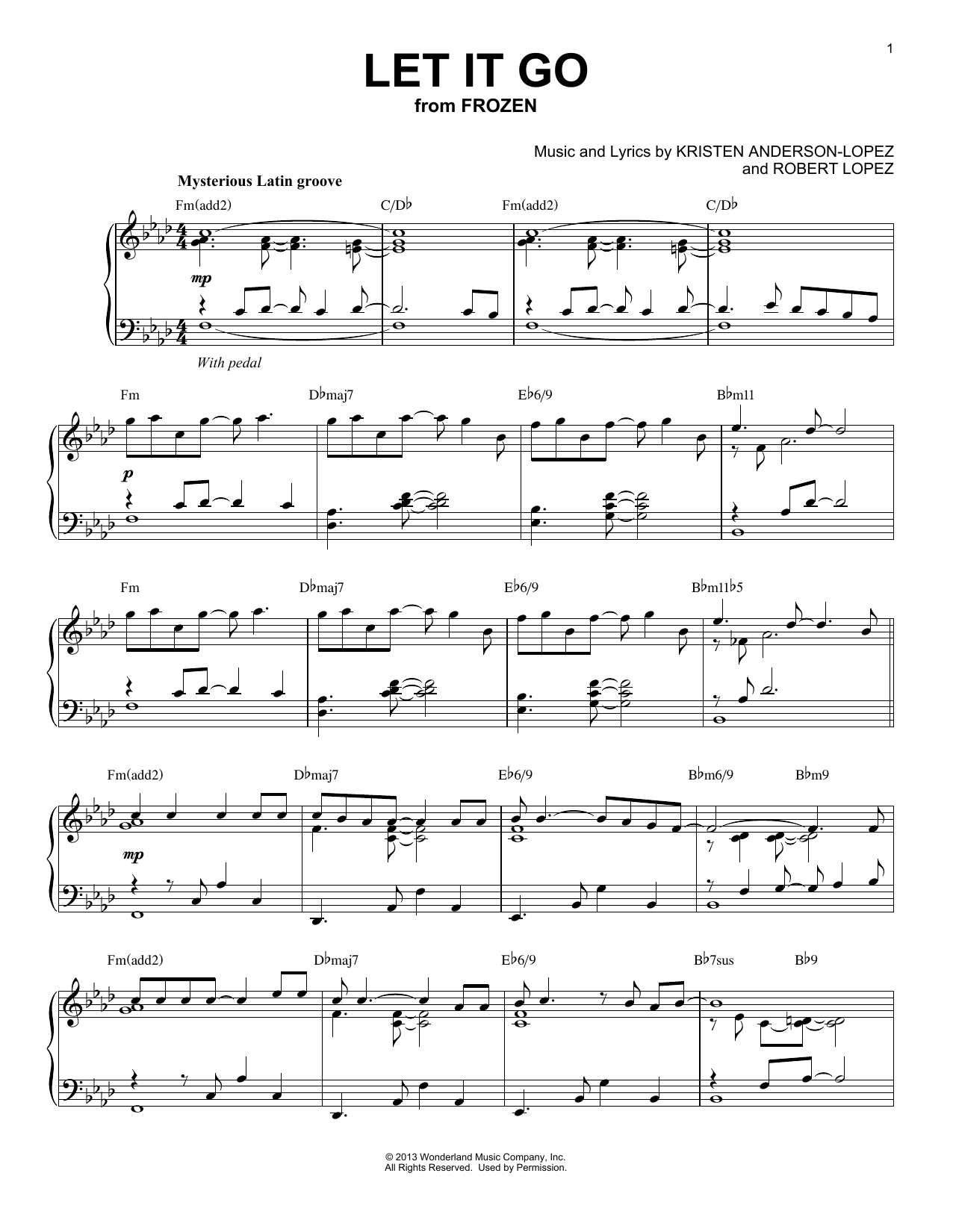 Let It Go Jazz Version from Frozen By Idina Menzel Sheet Music For Piano Solo At Sheet Music Direct Let It Go Jazz Version from Frozen By Idina Menzel Sheet Music For Piano Solo At Sheet Music Direct
