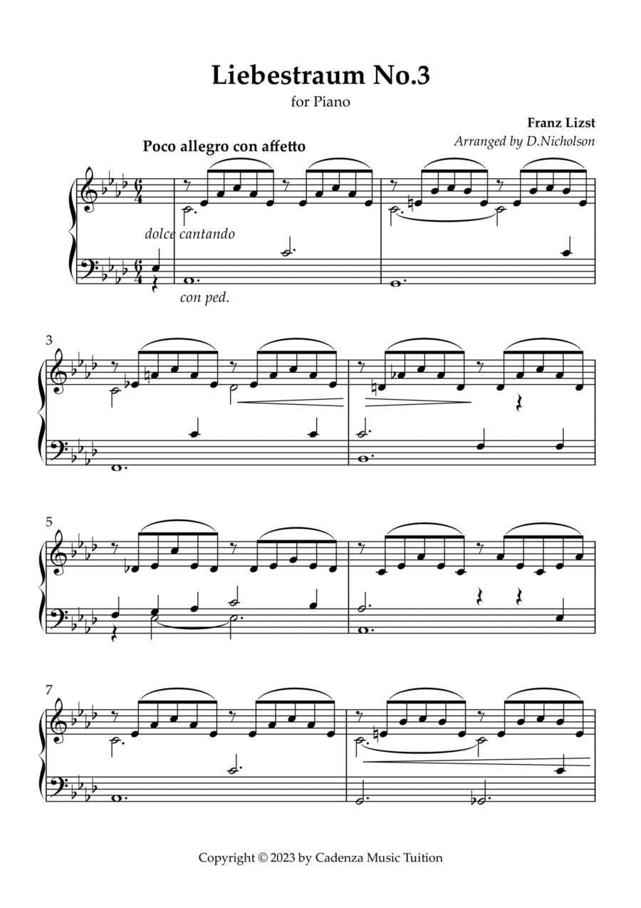 Liebestraum No 3 By Franz Liszt Piano Solo Digital Sheet Music Sheet Music Plus