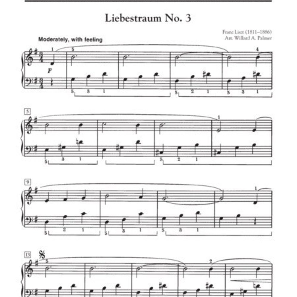 Liebestraum Theme From No 3 PianoWorks Inc