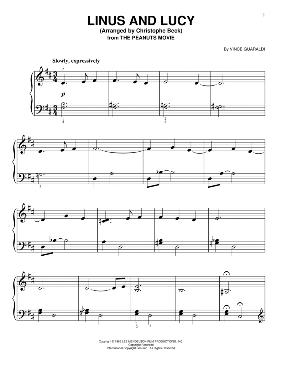 Linus And Lucy By Vince Guaraldi Easy Piano Digital Sheet Music Sheet Music Plus Linus And Lucy By Vince Guaraldi Easy Piano Digital Sheet Music Sheet Music Plus