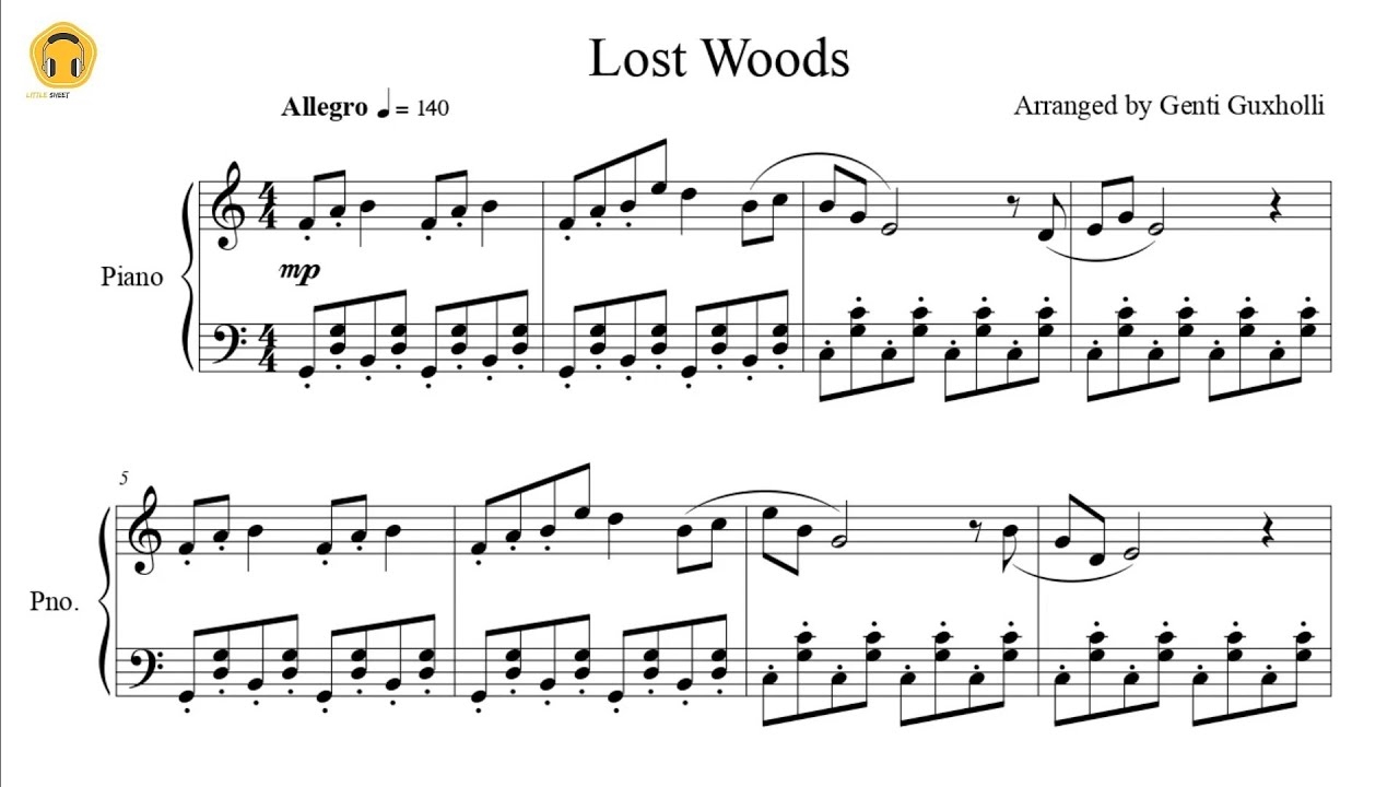 Lost Woods The Legend Of Zelda Ocarina Of Time Piano Solo Sheets YouTube