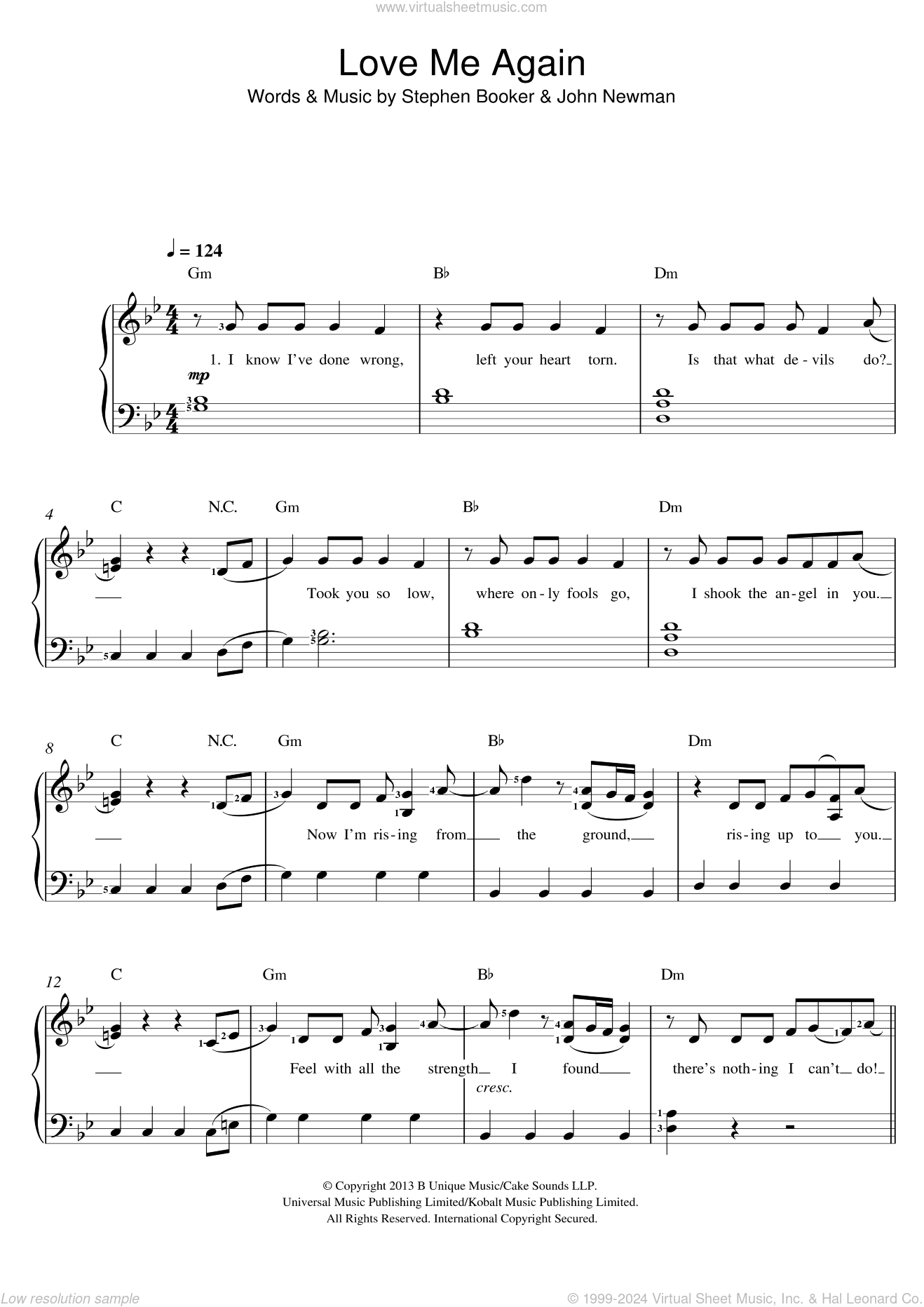 Love Me Again Sheet Music For Voice And Piano PDF interactive 