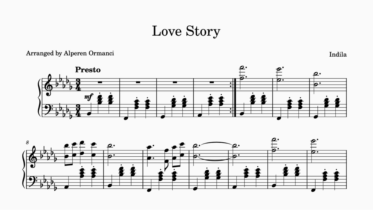 Love Story Indila Piano Notes YouTube Love Story Indila Piano Notes YouTube