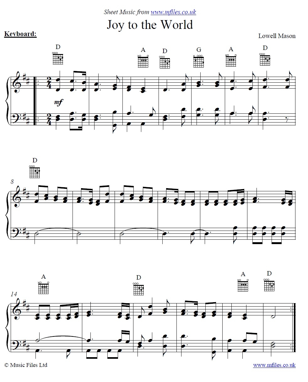Lowell Mason Joy To The World Classical Sheet Music Lowell Mason Joy To The World Classical Sheet Music