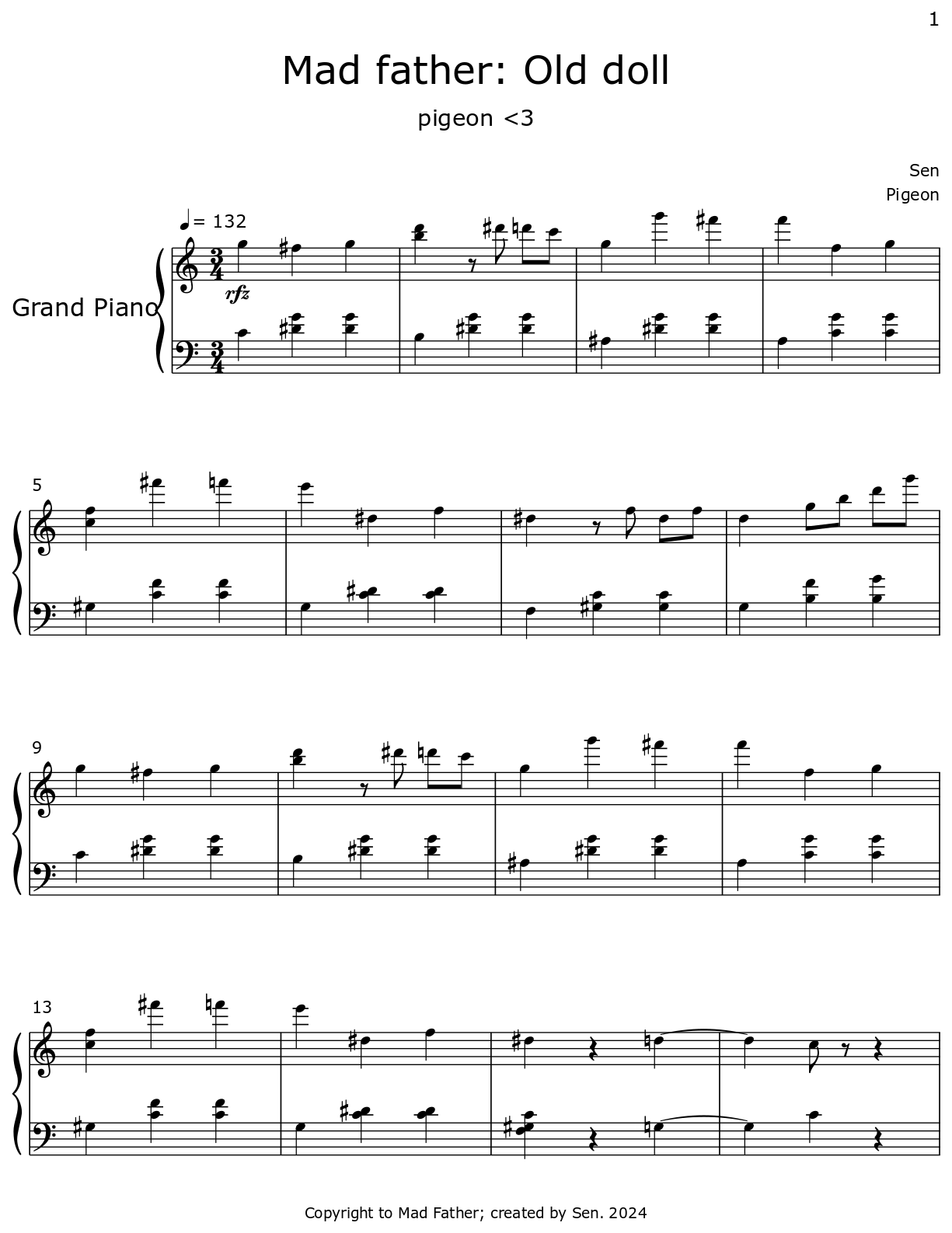 Mad Father Old Doll Flat