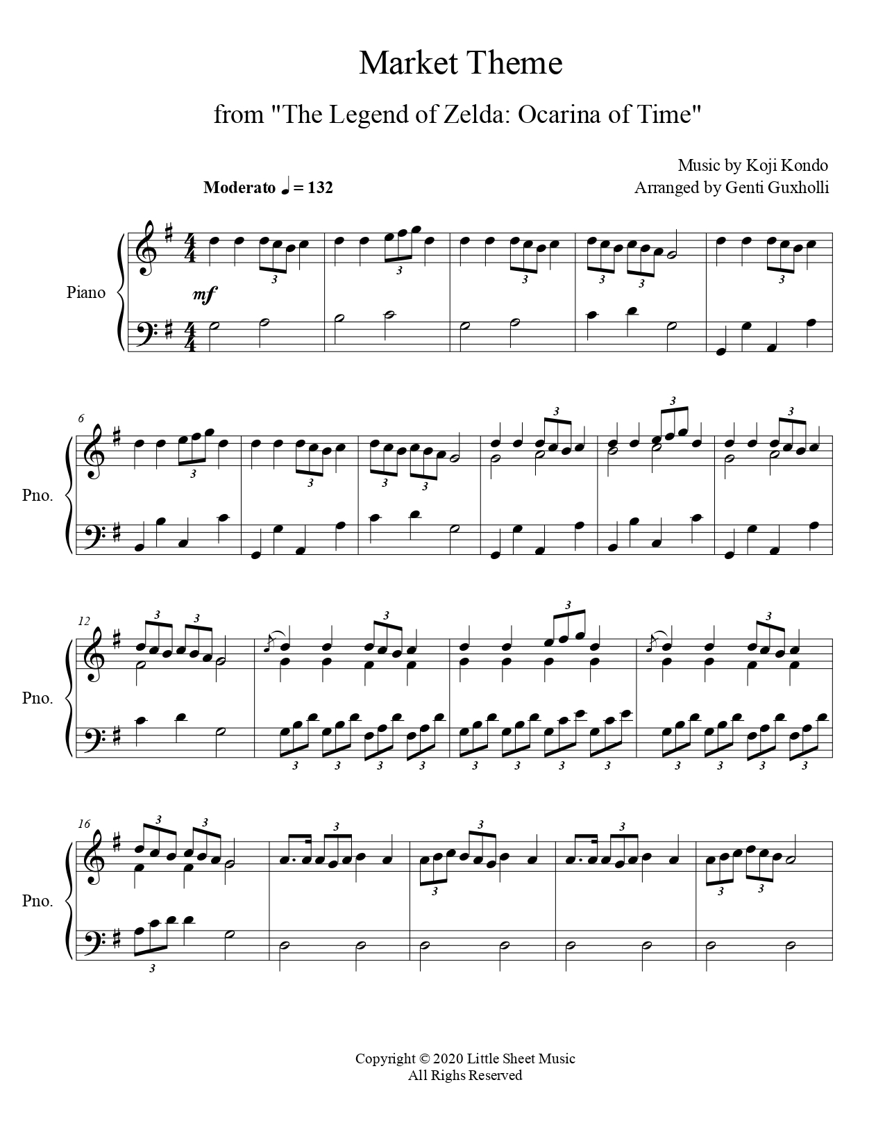 Market Theme The Legend Of Zelda Ocarina Of Time Piano Solo Littlesheetmusic Market Theme The Legend Of Zelda Ocarina Of Time Piano Solo Littlesheetmusic