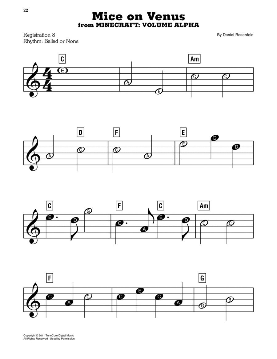 Mice On Venus from Minecraft By C418 Easy Piano Piano Solo Digital Sheet Music Sheet Music Plus Mice On Venus from Minecraft By C418 Easy Piano Piano Solo Digital Sheet Music Sheet Music Plus