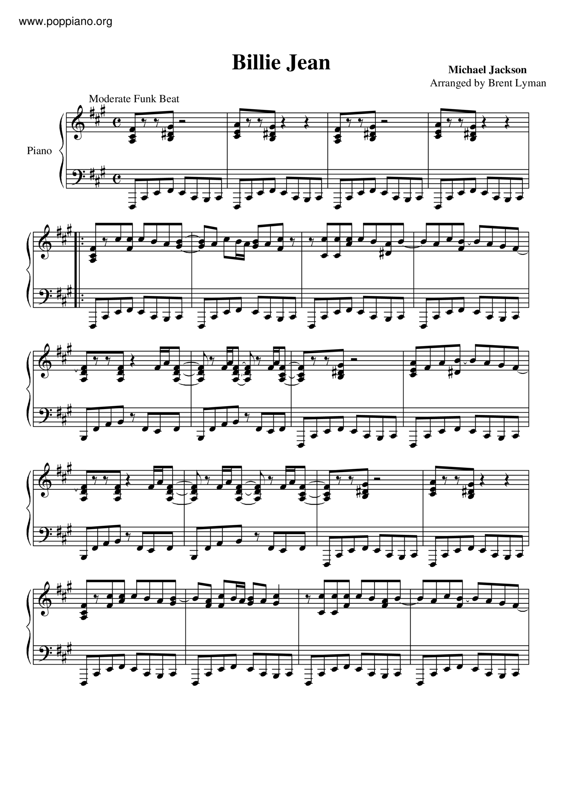 Michael Jackson Billie Jean Sheet Music Pdf Free Score Download Michael Jackson Billie Jean Sheet Music Pdf Free Score Download