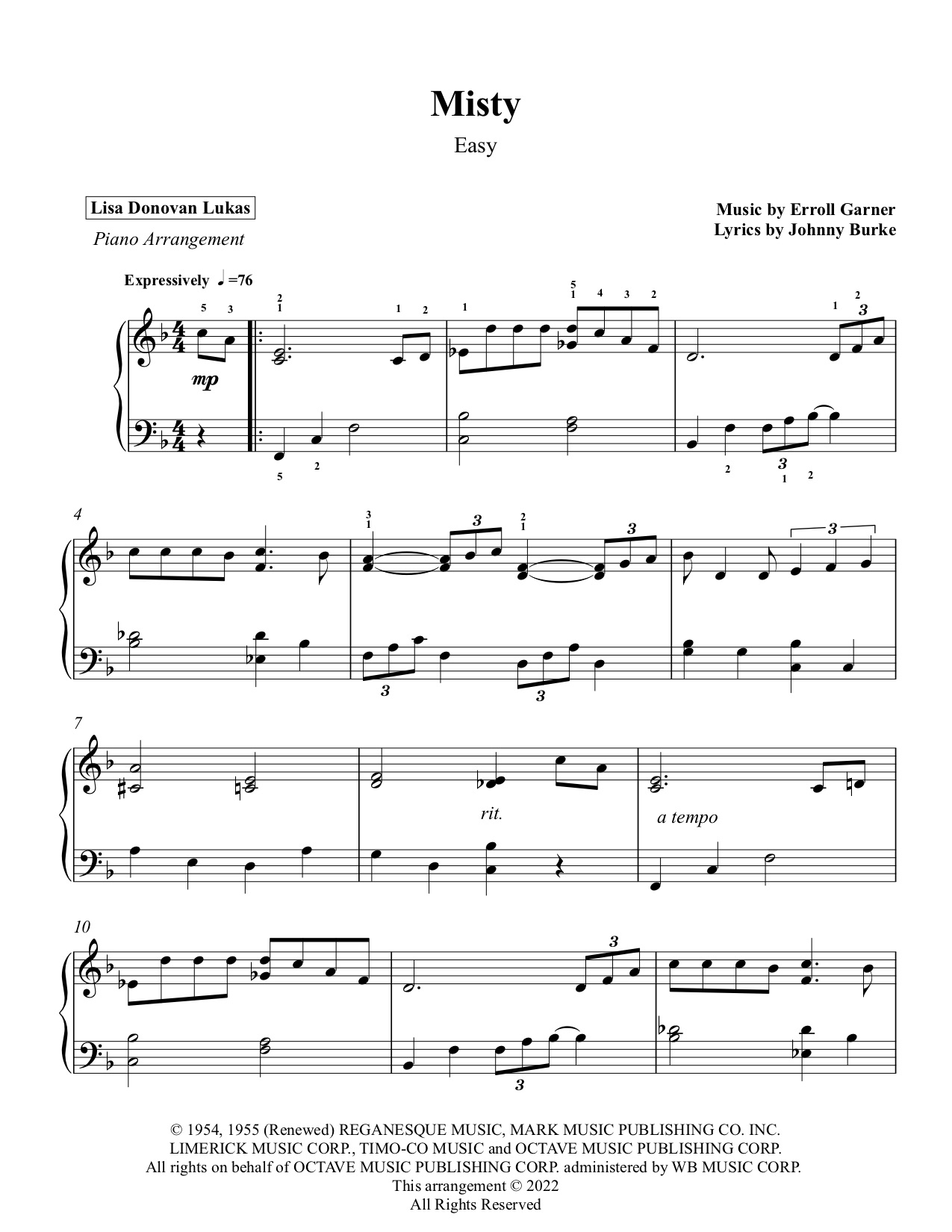 Misty Easy Lisa Donovan Lukas