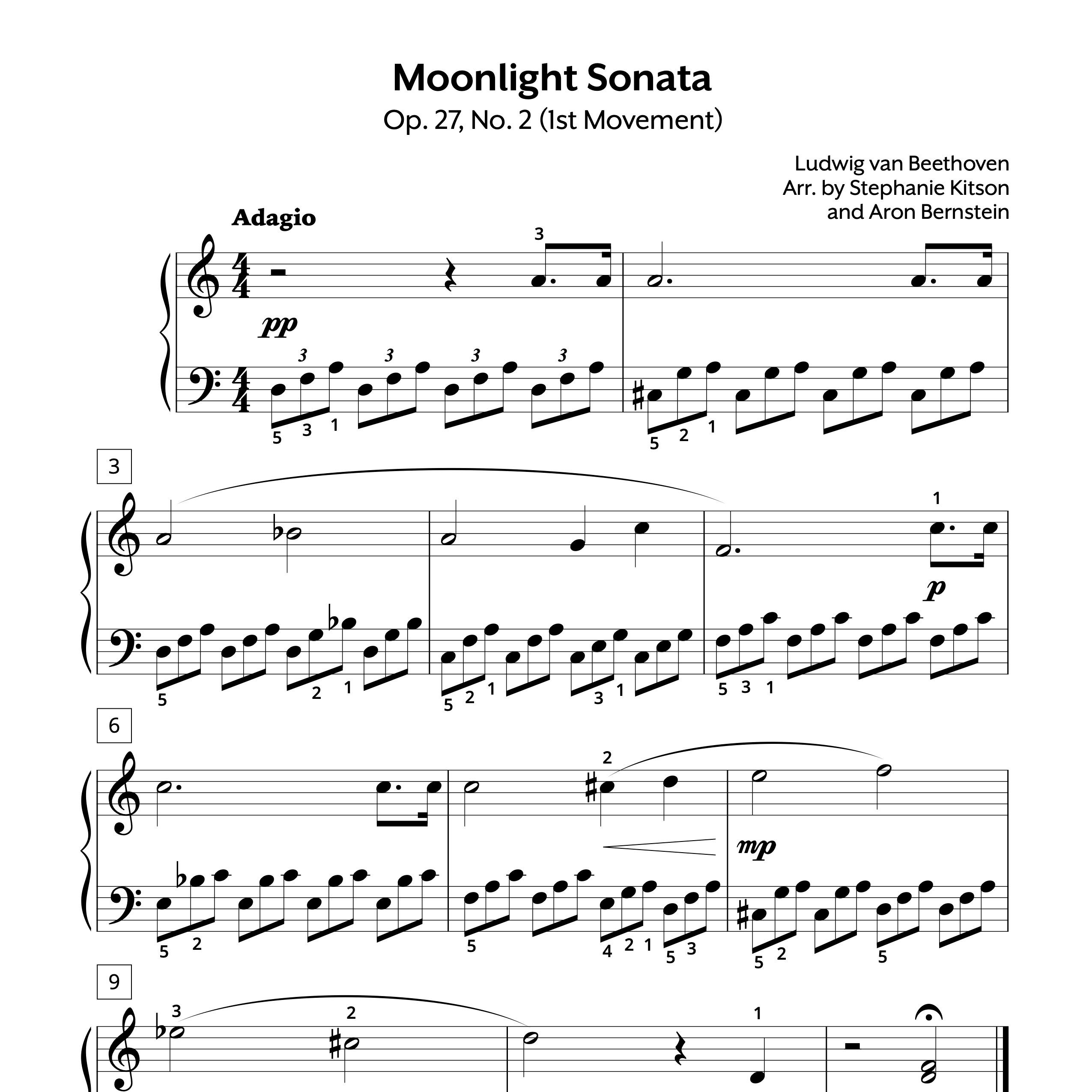 Moonlight Sonata Sheet Music Easy Piano PDF Beethoven Moonlight Sonata Sheet Music Easy Piano PDF Beethoven