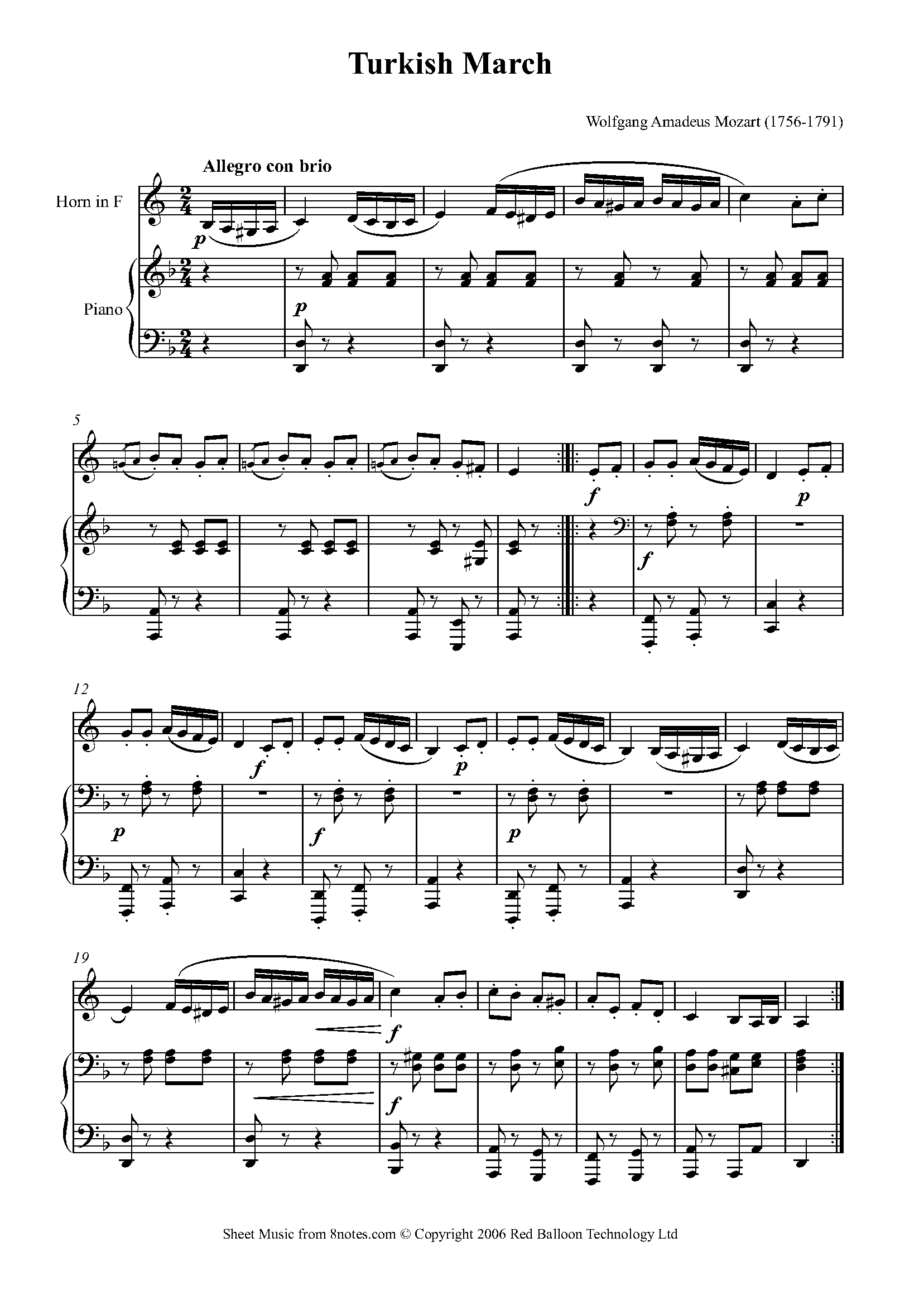 turkish march piano sheet music turkish march piano sheet music