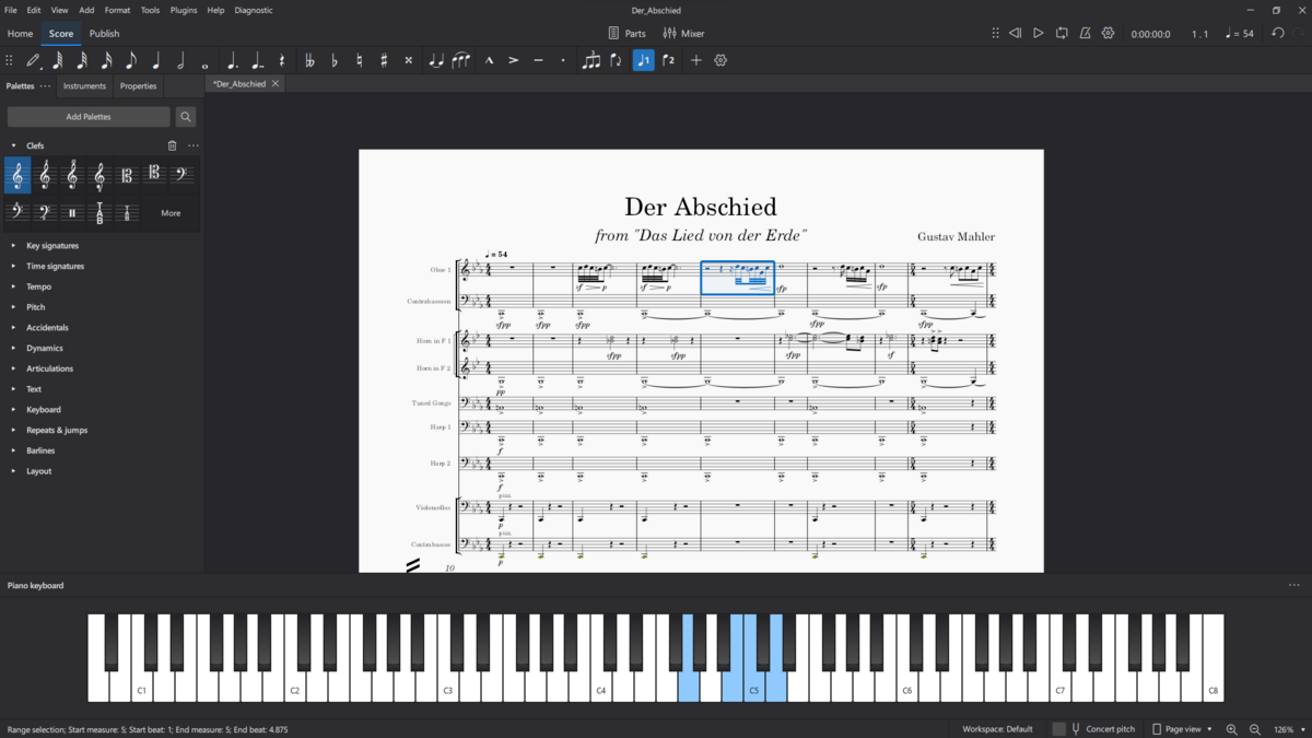 musescore piano sheet music