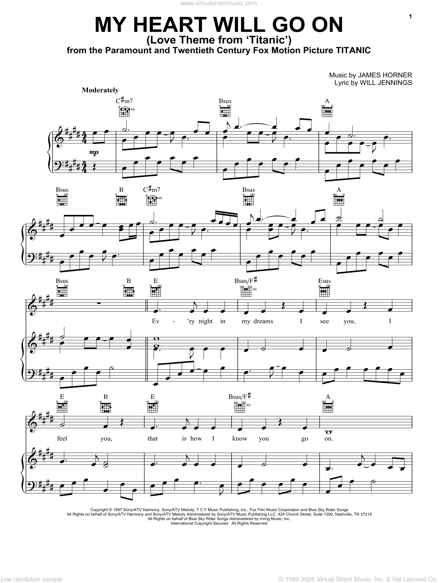 My Heart Will Go On Love Theme From Titanic Sheet Music For Voice Piano Or Guitar V2 My Heart Will Go On Love Theme From Titanic Sheet Music For Voice Piano Or Guitar V2