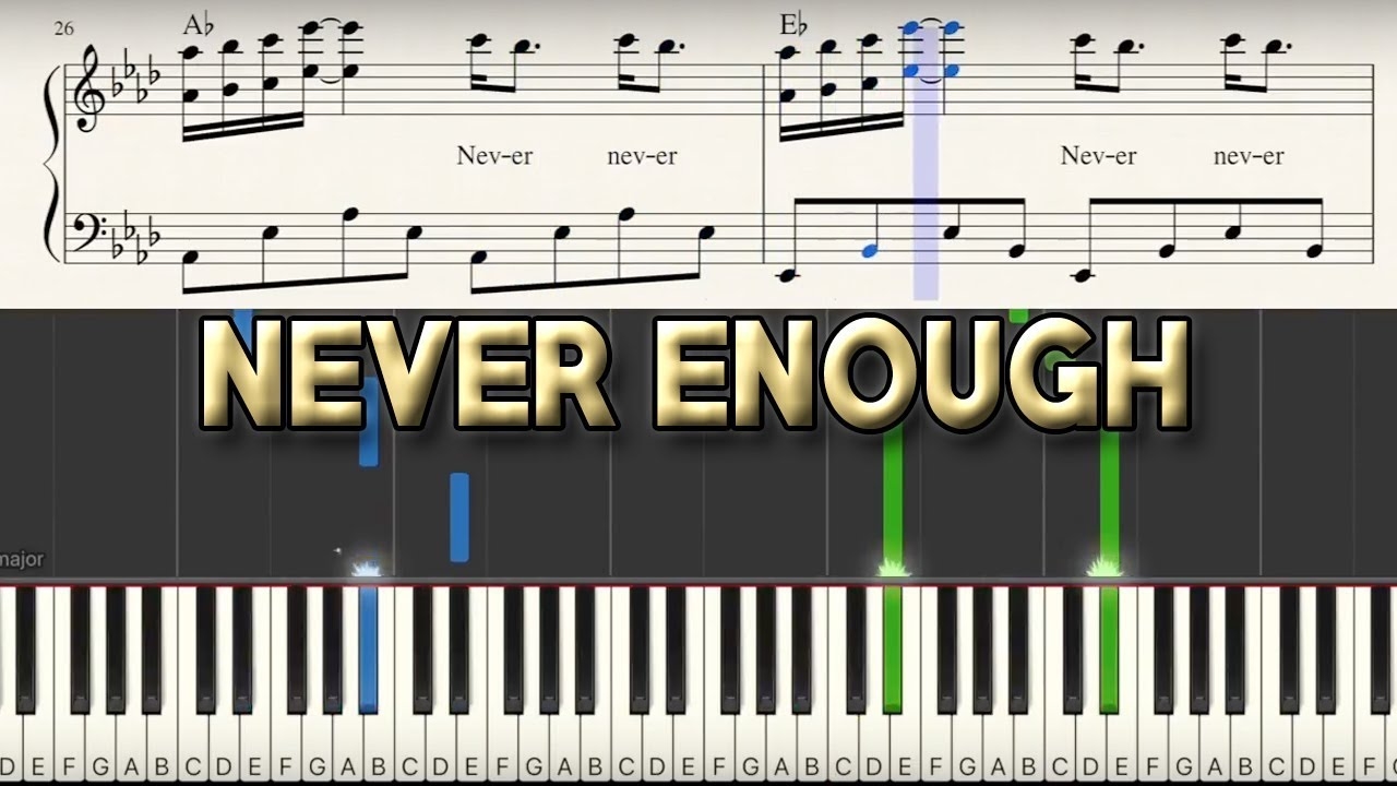 never enough piano sheet music never enough piano sheet music