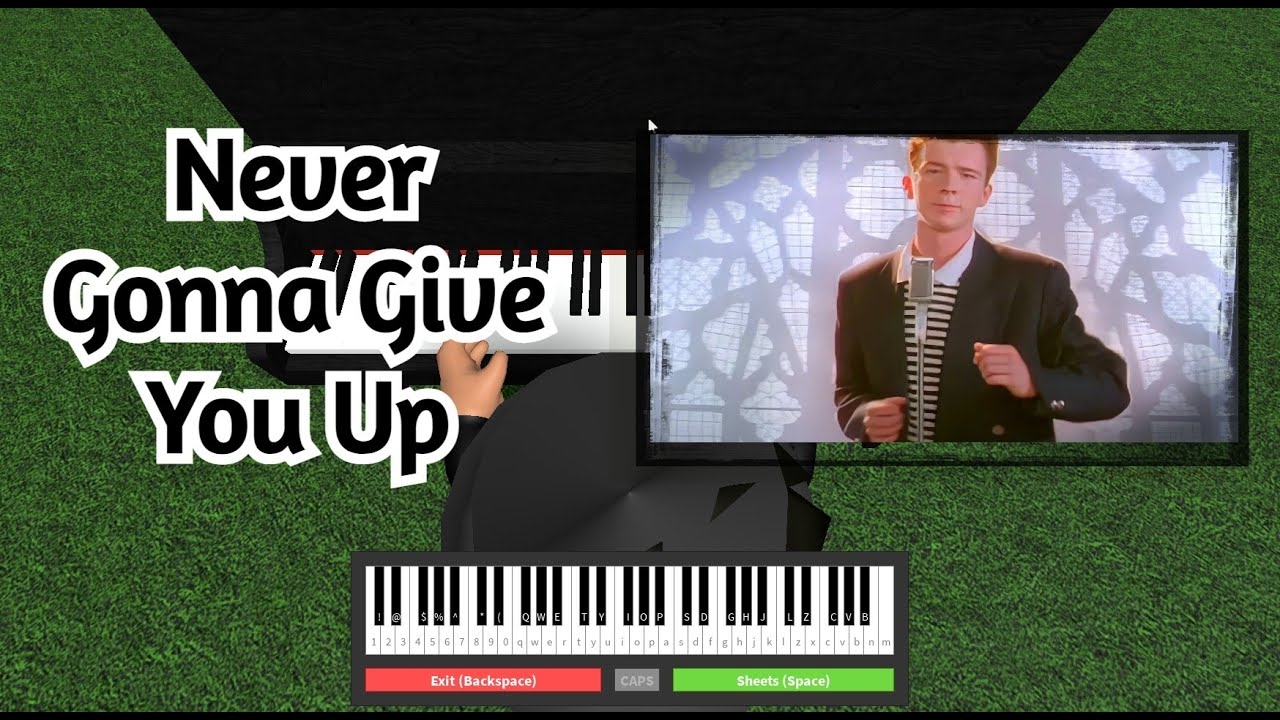Never Gonna Give You Up HARD Roblox Piano Sheets YouTube