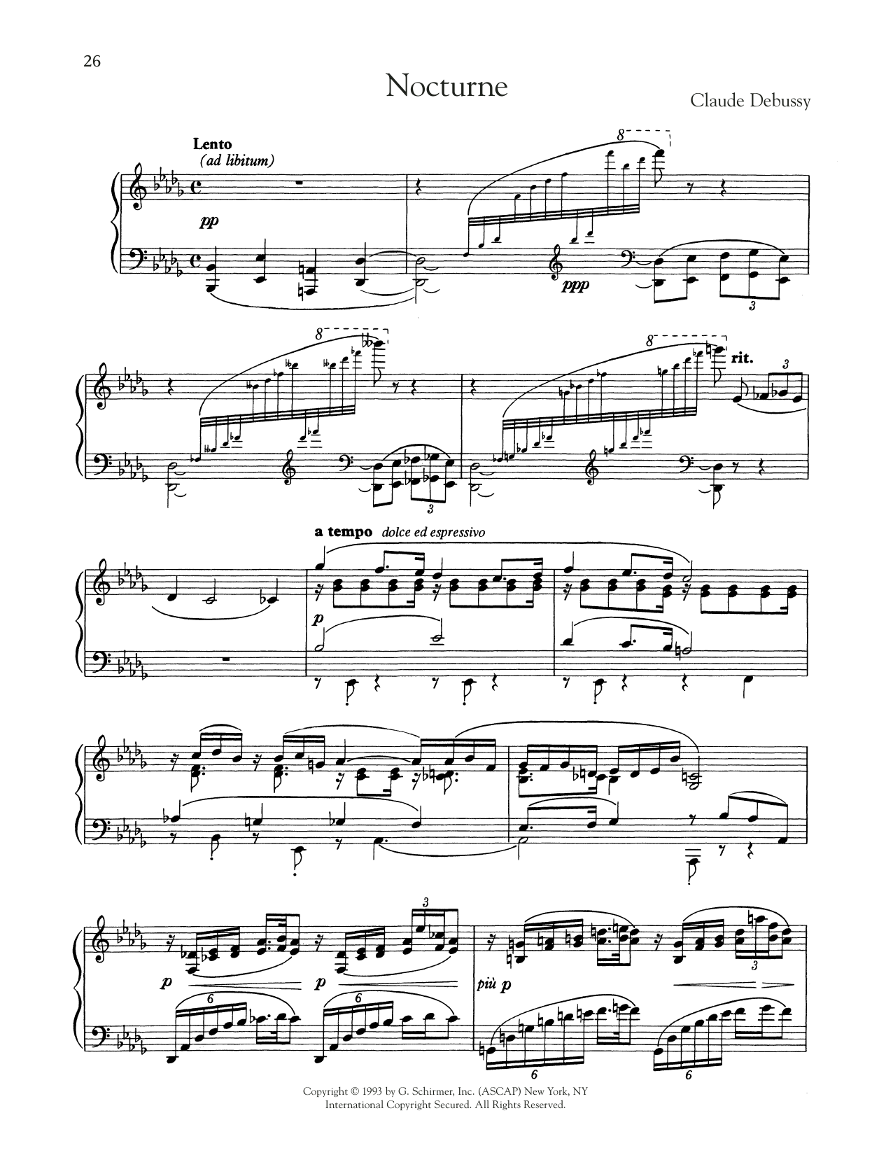 Nocturne By Claude Debussy Sheet Music For Piano Solo At Sheet Music Direct Nocturne By Claude Debussy Sheet Music For Piano Solo At Sheet Music Direct