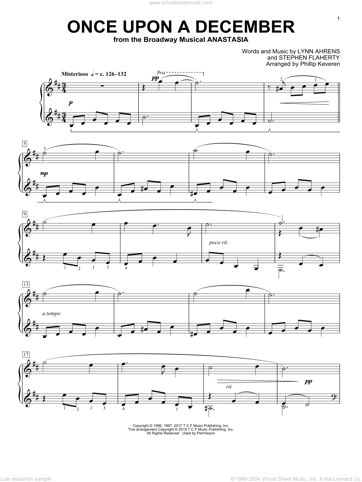 Once Upon A December Classical Version from Anastasia arr Phillip Keveren Sheet Music For Piano Solo Once Upon A December Classical Version from Anastasia arr Phillip Keveren Sheet Music For Piano Solo