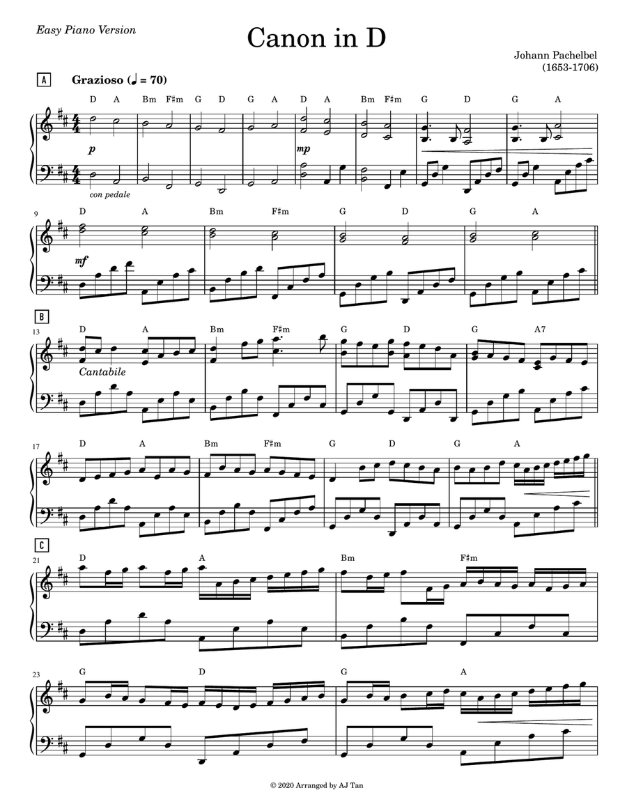 Pachelbel s Canon In D By Johann Pachelbel Piano Method Piano Solo Digital Sheet Music Sheet Music Plus