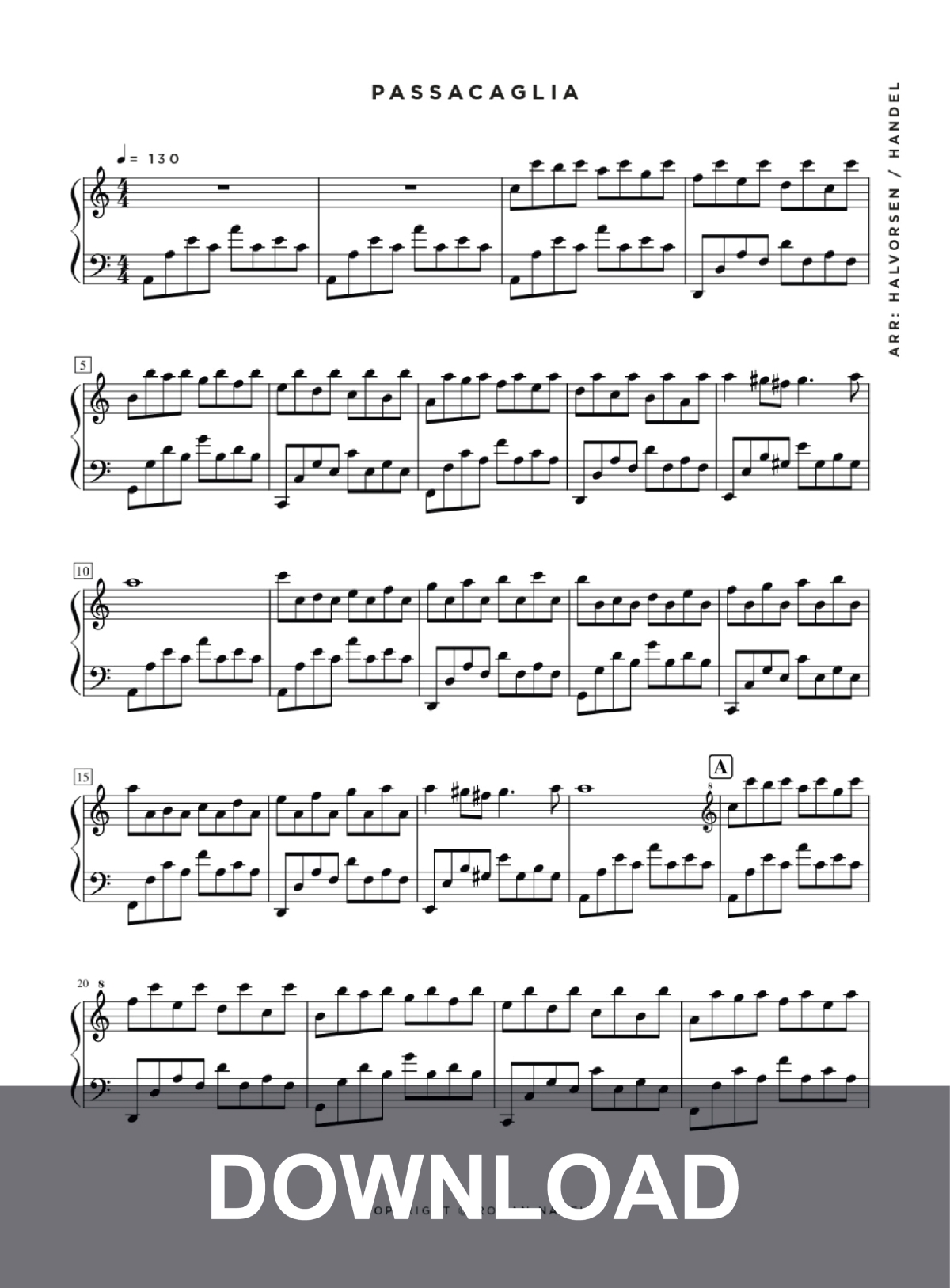 Passacaglia Sheet Music Download Roman Nagel Passacaglia Sheet Music Download Roman Nagel