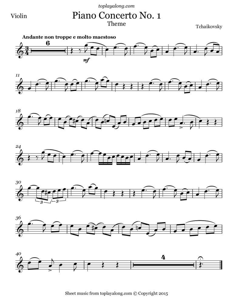 Piano Concerto No 1 Theme Toplayalong
