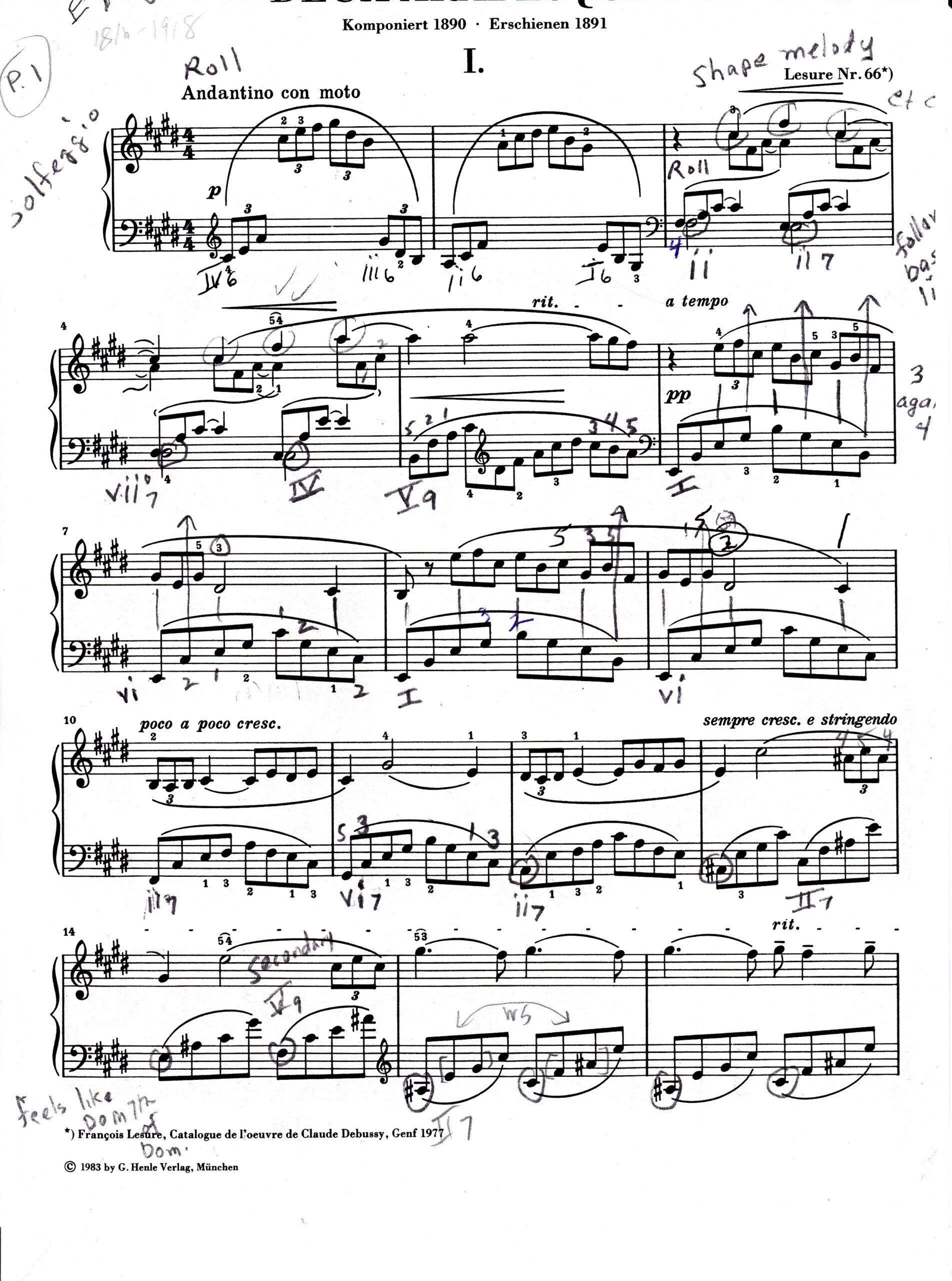 Piano Instruction Debussy Arabesque No 1 Video and Playing Through The Whole Composition Arioso7 s Blog Shirley Kirsten 