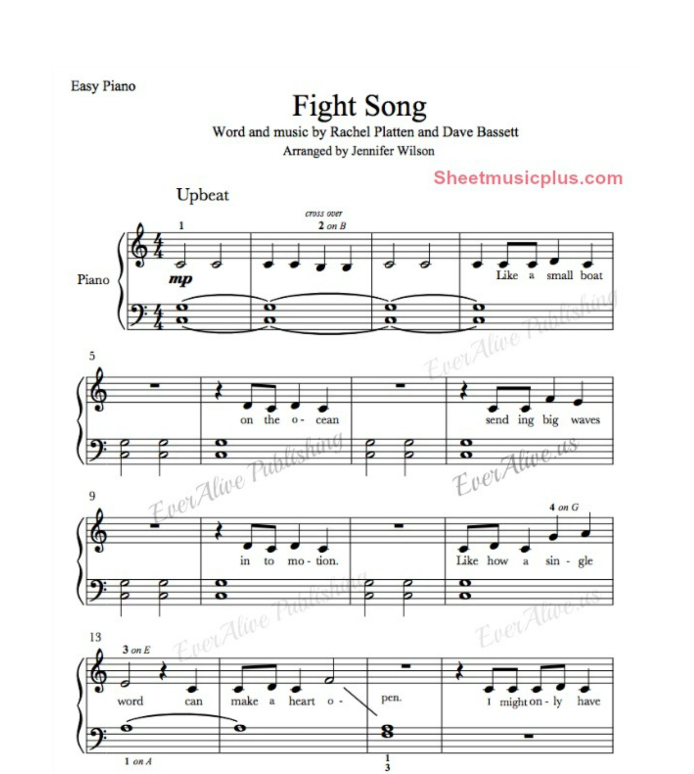 pop music piano sheet music