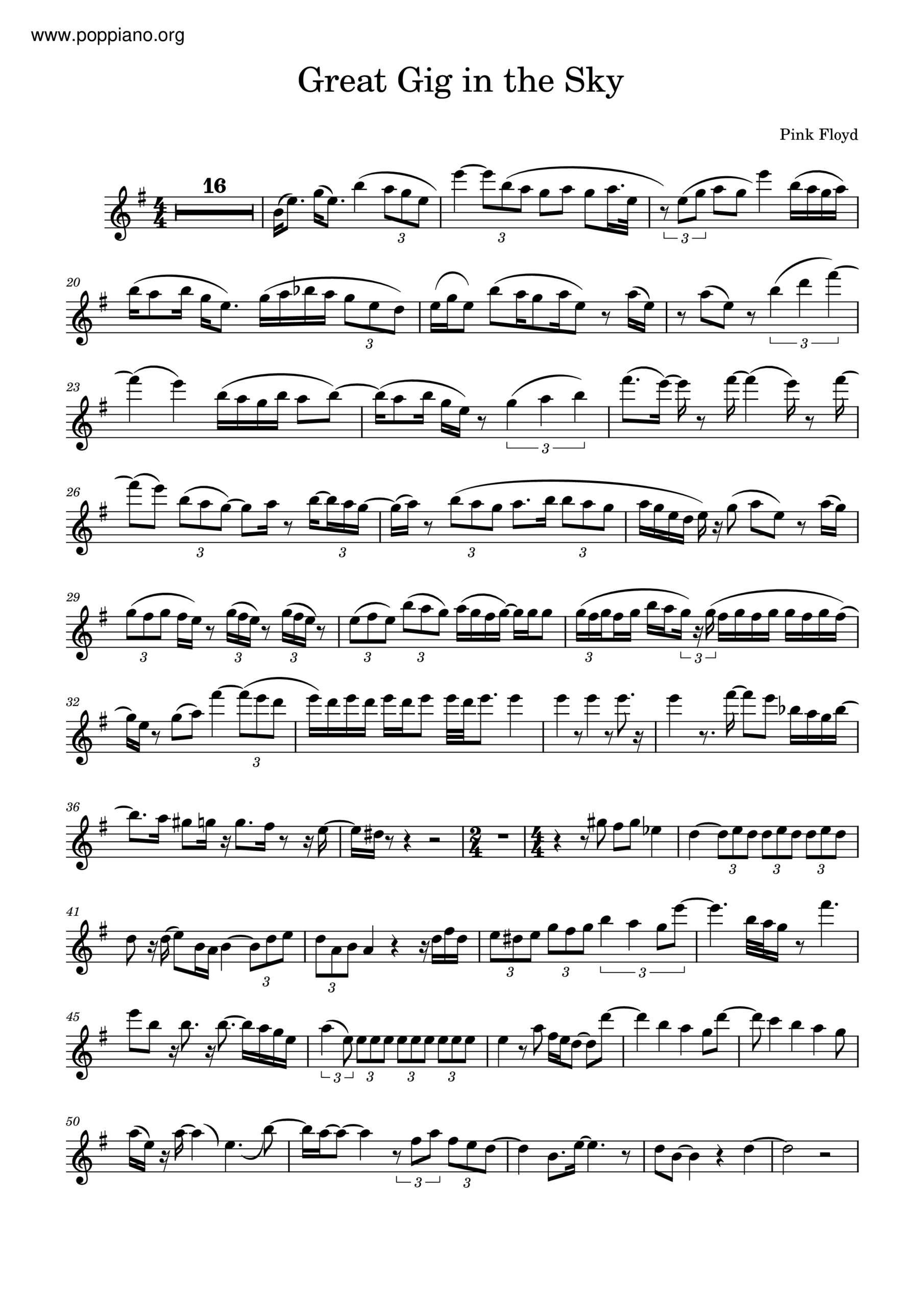 Pink Floyd The Great Gig In The Sky Sax Score Pdf Free Score Download Pink Floyd The Great Gig In The Sky Sax Score Pdf Free Score Download