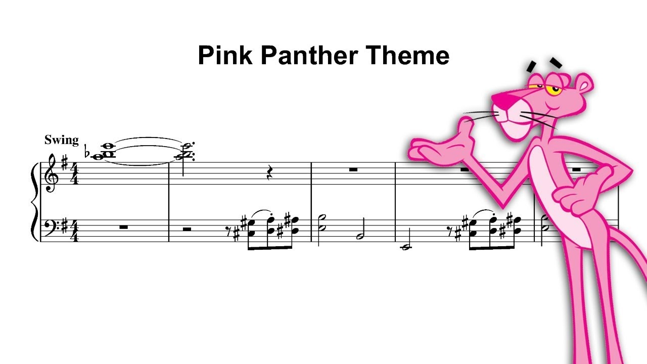 Pink Panther Theme Piano Sheet Music YouTube