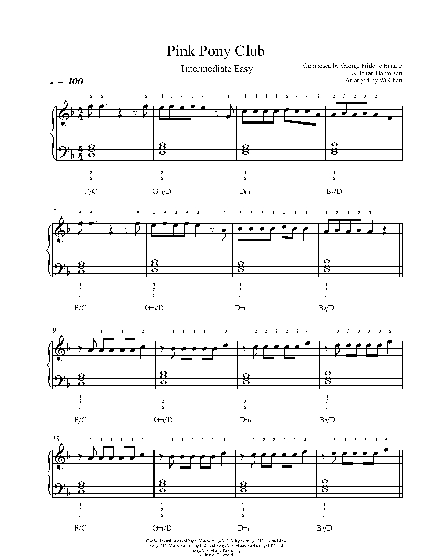 Pink Pony Club By Chappell Roan Sheet Music Lesson Intermediate Level