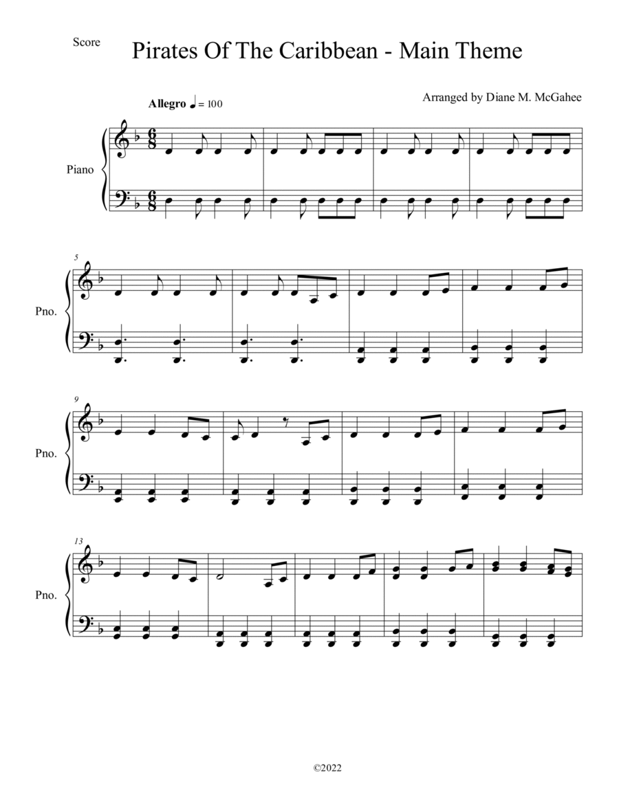 Pirates Of The Caribbean By Hans Zimmer Easy Piano Digital Sheet Music Sheet Music Plus Pirates Of The Caribbean By Hans Zimmer Easy Piano Digital Sheet Music Sheet Music Plus