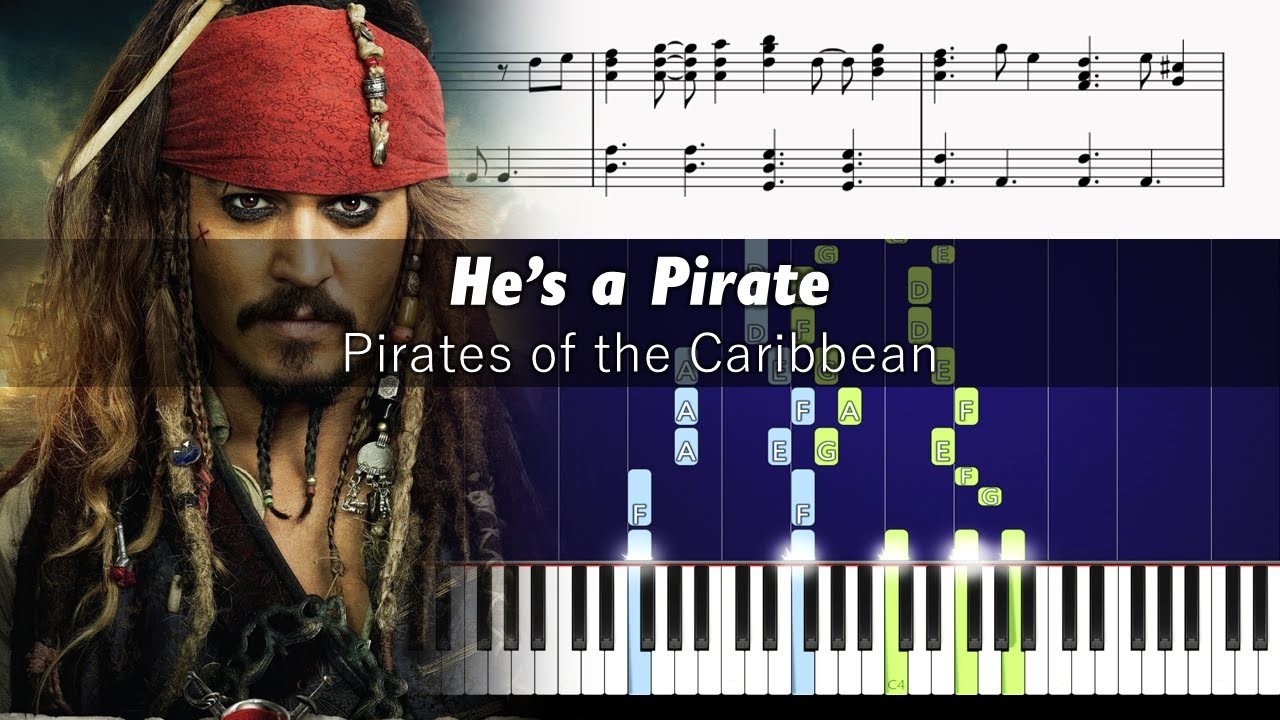 he's a pirate piano sheet music