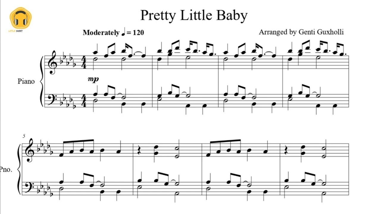 Pretty Little Baby By Connie Francis Piano Solo Sheets YouTube