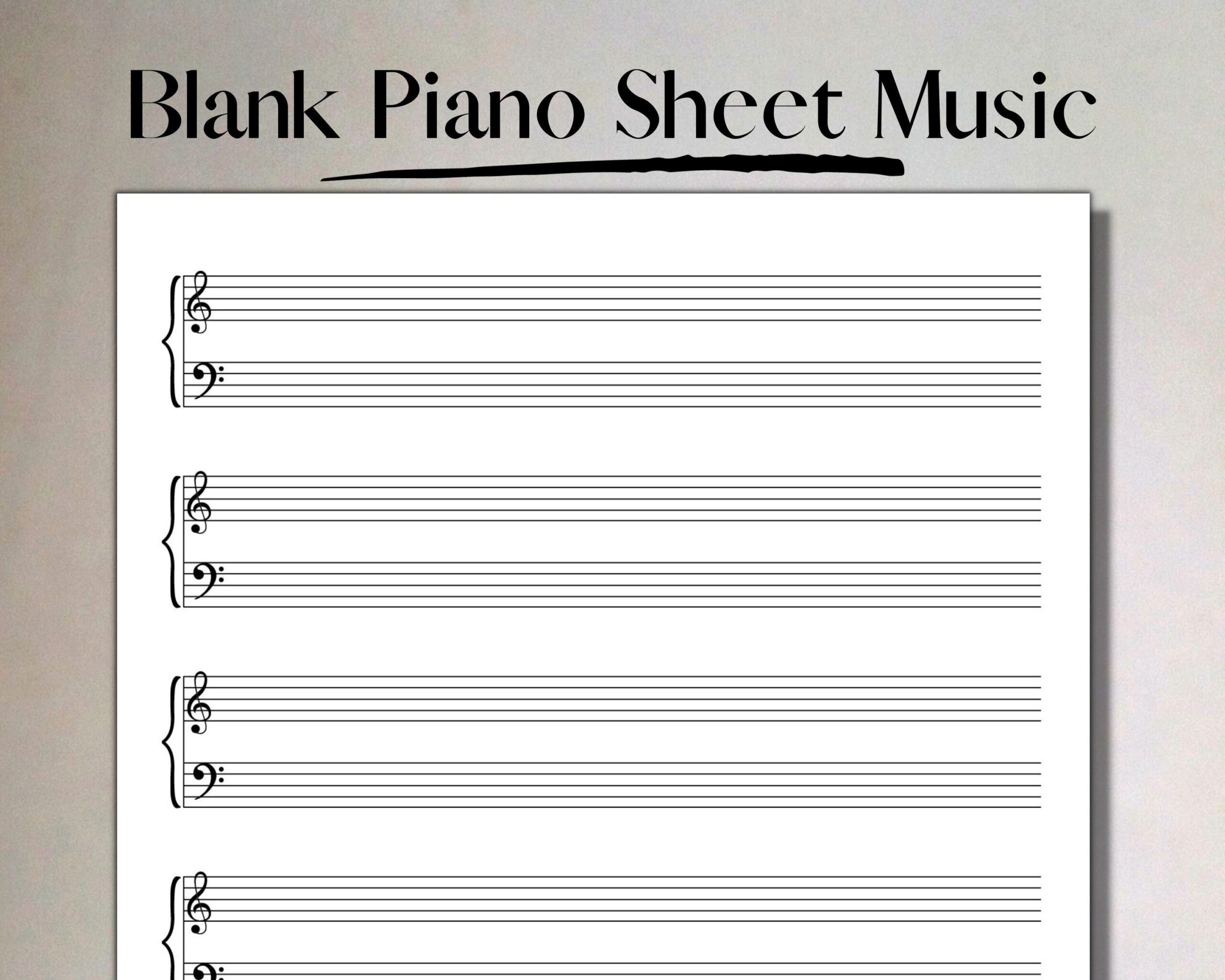 empty piano music sheet