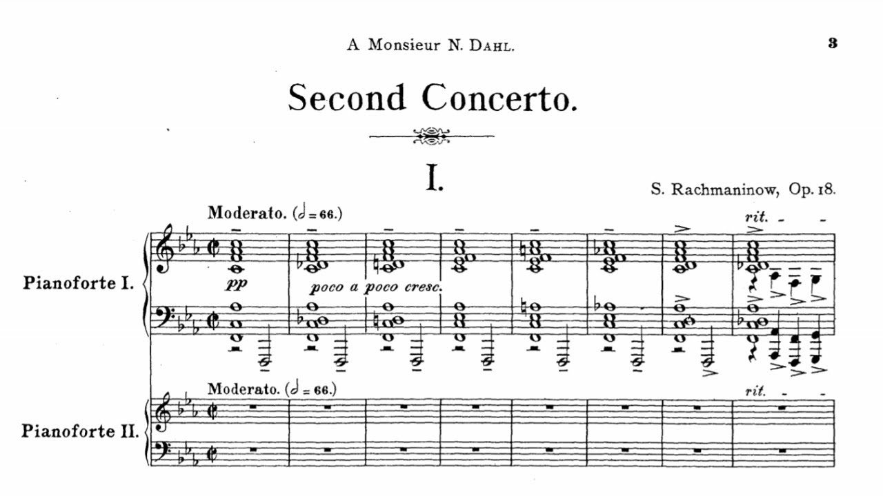Rachmaninoff Piano Concerto No 2 In C Minor Op 18 with Score YouTube Rachmaninoff Piano Concerto No 2 In C Minor Op 18 with Score YouTube
