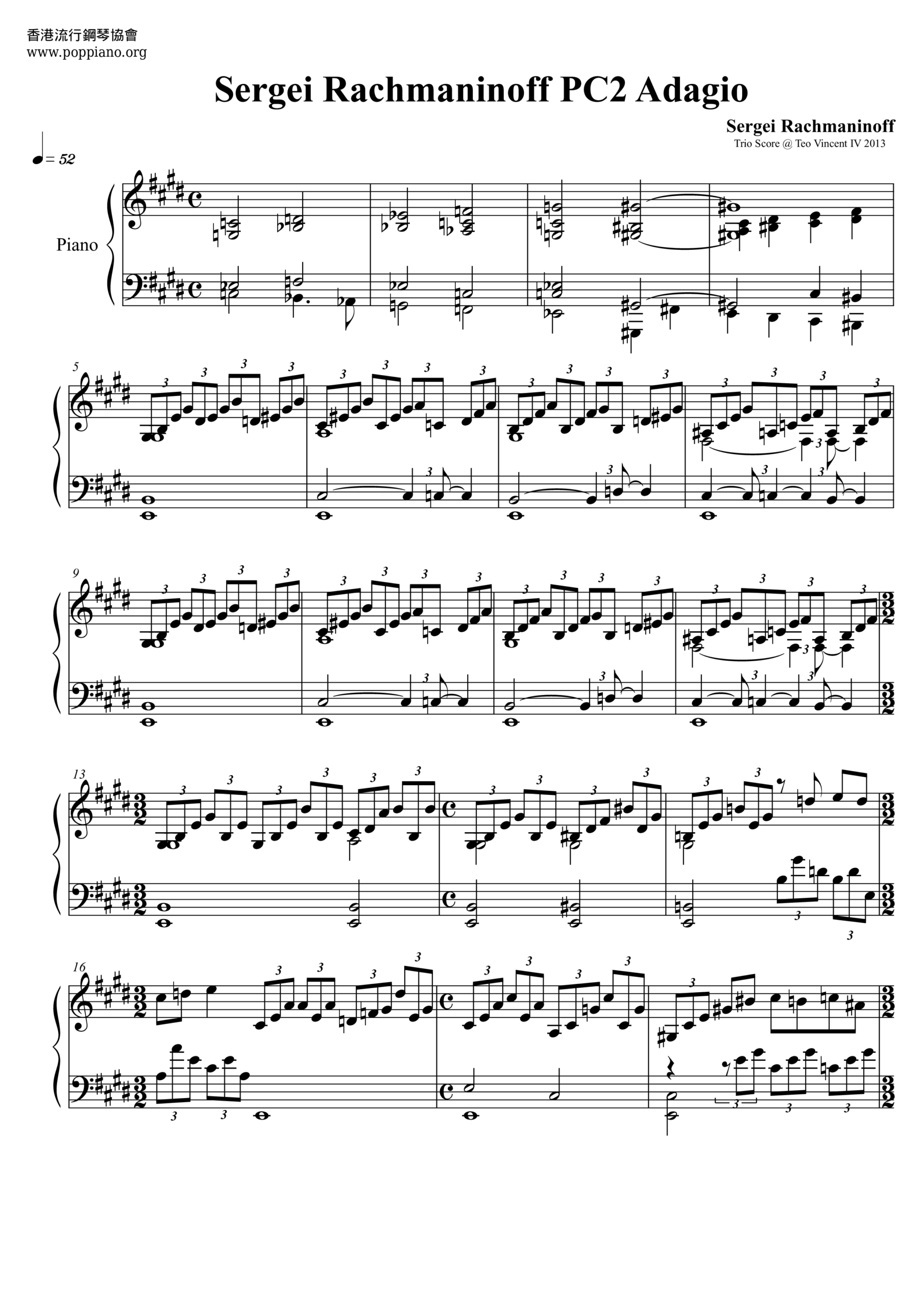  Rachmaninoff Piano Concerto No 2 Op 18 Sheet Music Pdf Free Score Download 