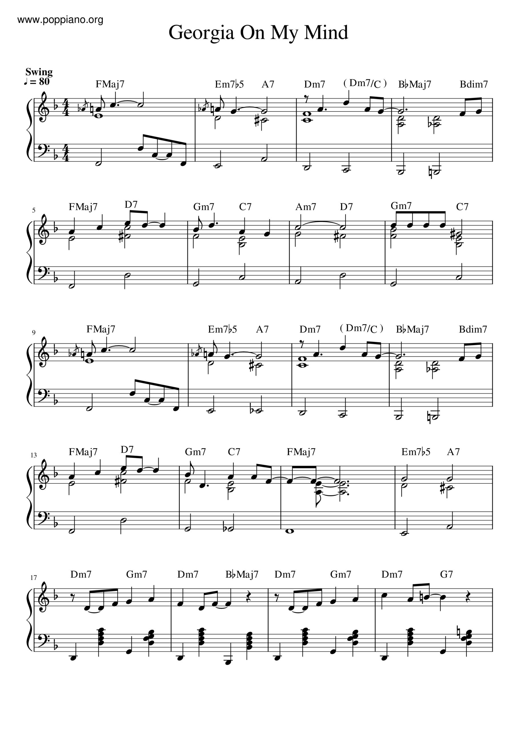 Ray Charles Georgia On My Mind Sheet Music Pdf Free Score Download Ray Charles Georgia On My Mind Sheet Music Pdf Free Score Download