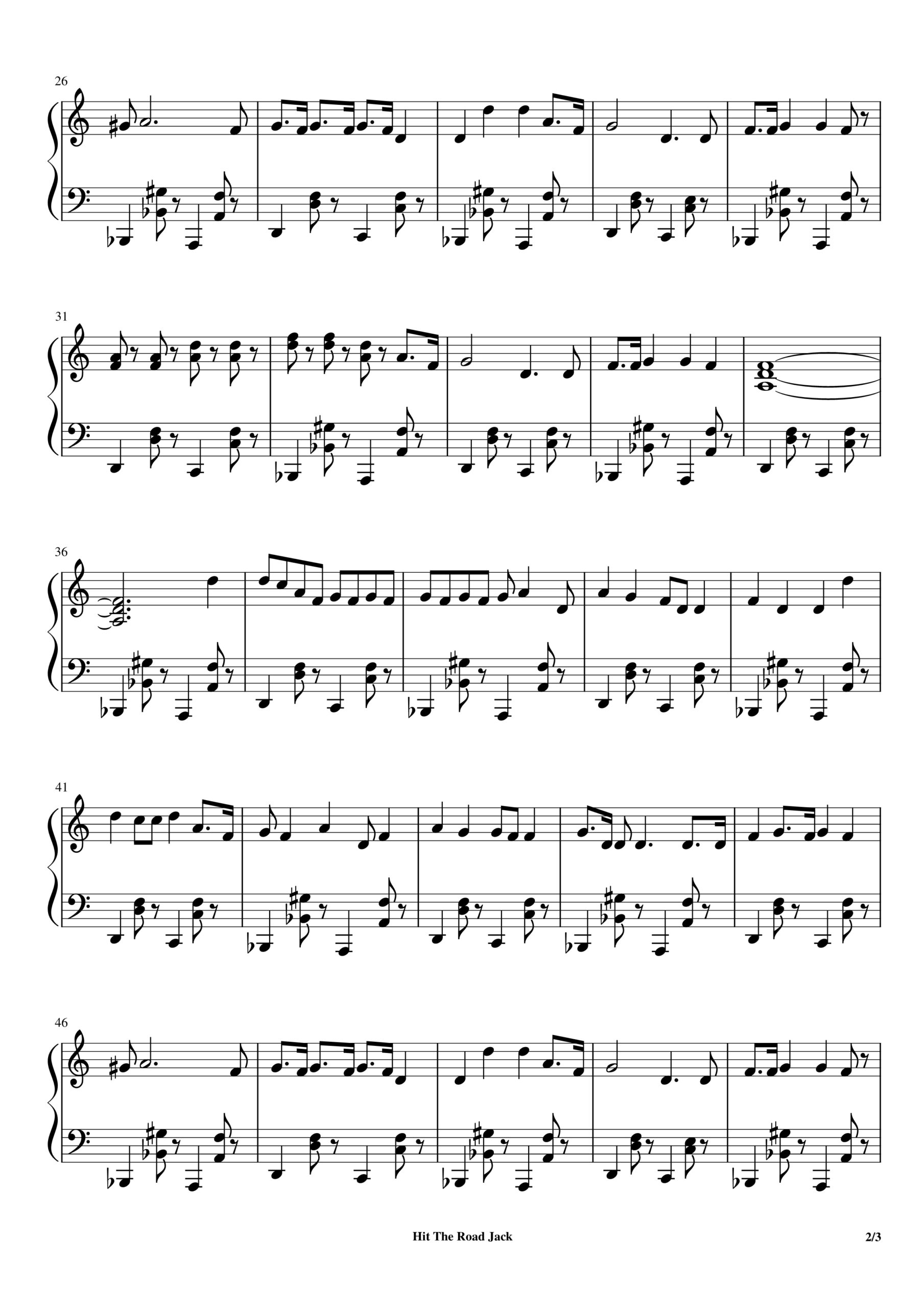 Ray Charles Hit The Road Jack Piano Sheet Music ESheetMusics Ray Charles Hit The Road Jack Piano Sheet Music ESheetMusics