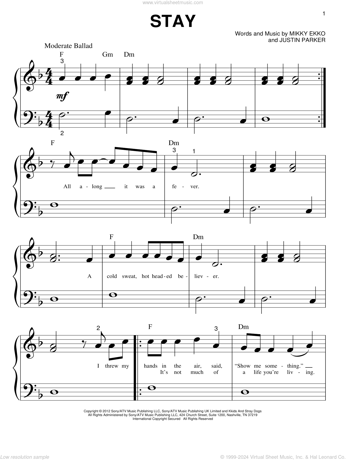 Rihanna Stay Sheet Music For Piano Solo big Note Book PDF Rihanna Stay Sheet Music For Piano Solo big Note Book PDF