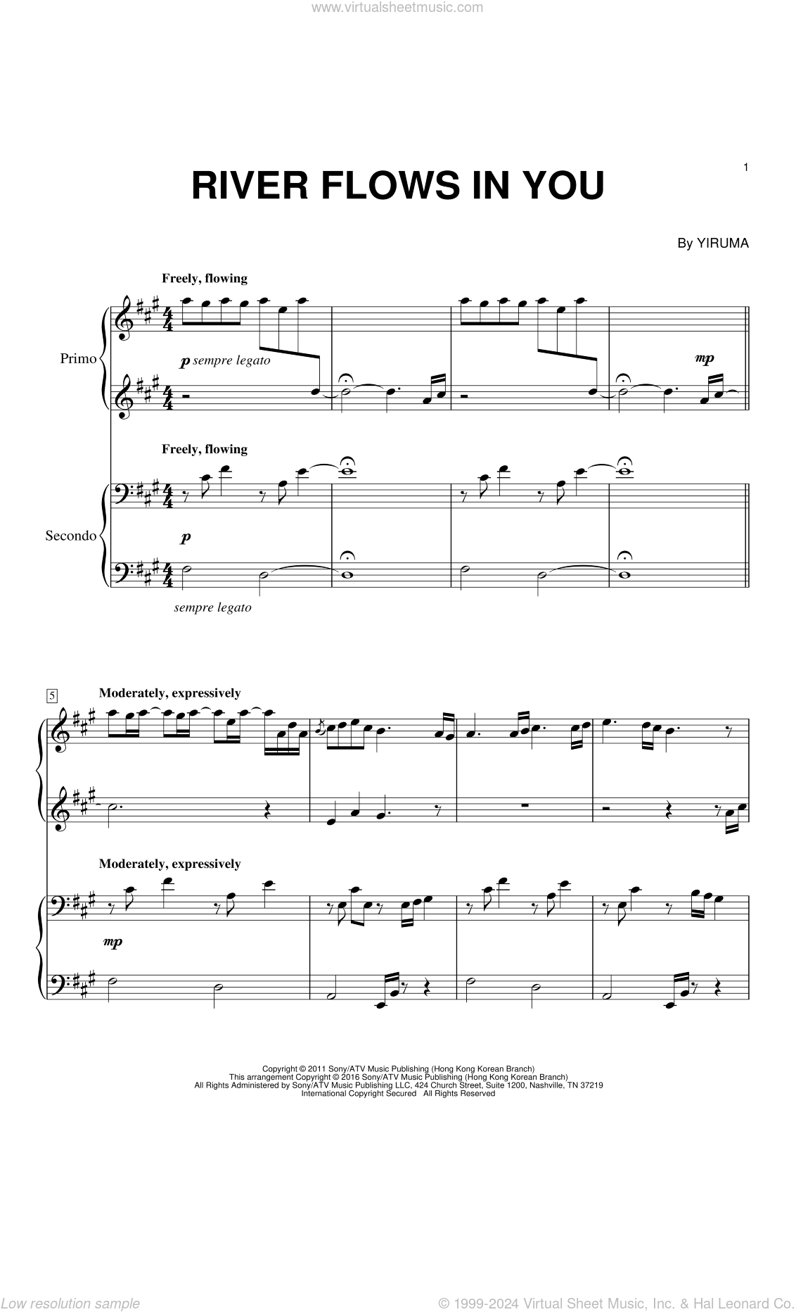 River Flows In You Sheet Music For Piano Four Hands PDF River Flows In You Sheet Music For Piano Four Hands PDF