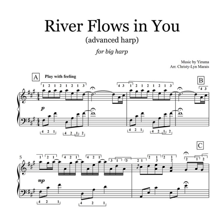 River Flows In You Sheet Music Learning The Harp