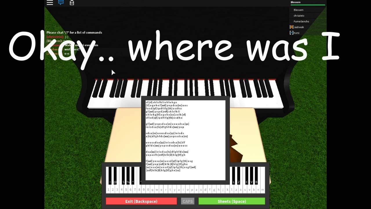 sheet music for roblox piano sheet music for roblox piano