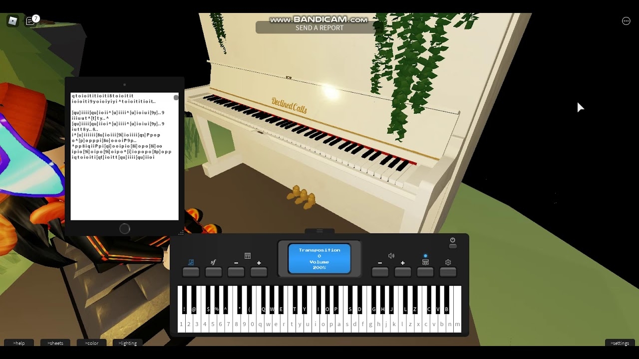 music sheets for roblox piano