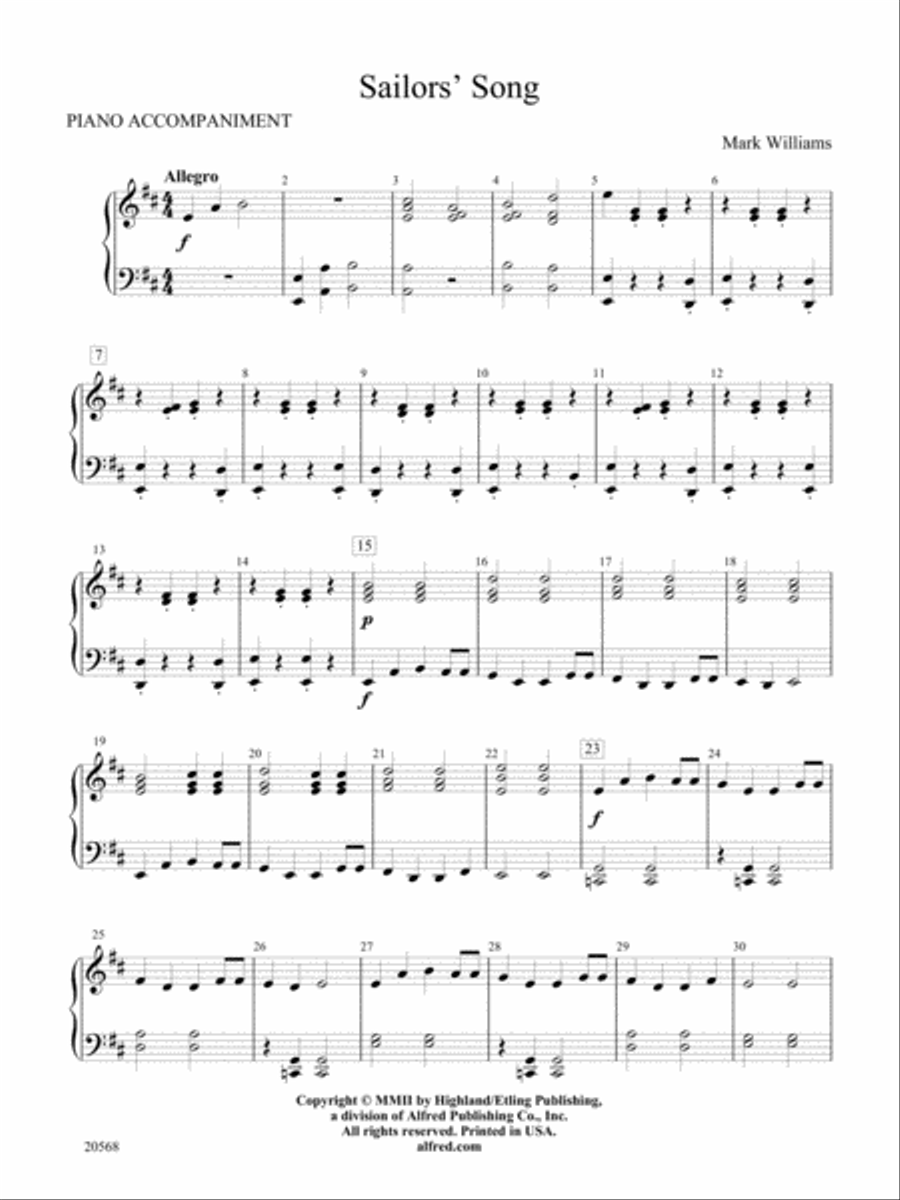 Sailor s Song Piano Accompaniment By Mark Williams Orchestra Digital Sheet Music Sheet Music Plus Sailor s Song Piano Accompaniment By Mark Williams Orchestra Digital Sheet Music Sheet Music Plus