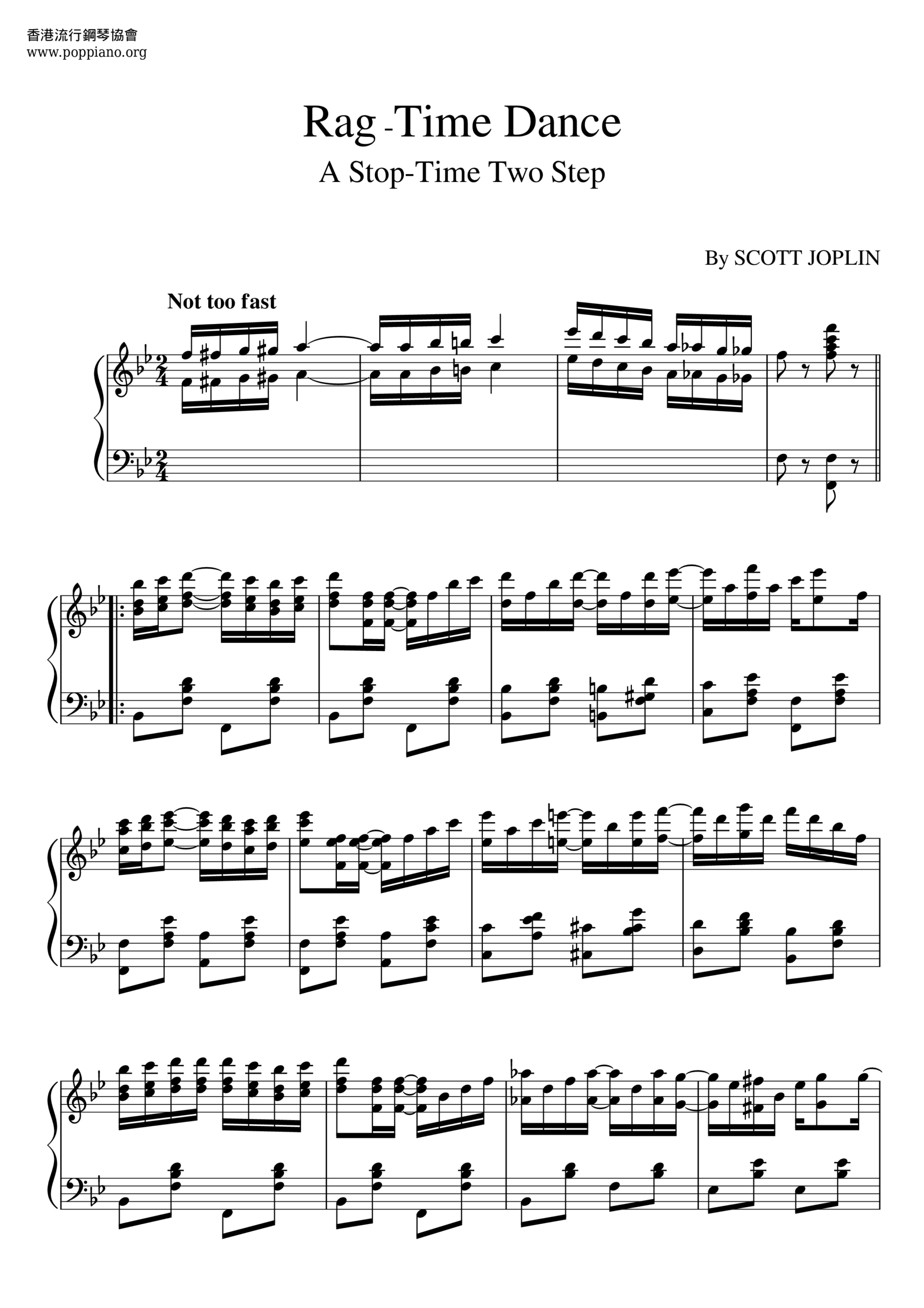  Scott Joplin The Ragtime Dance Sheet Music Pdf Free Score Download 