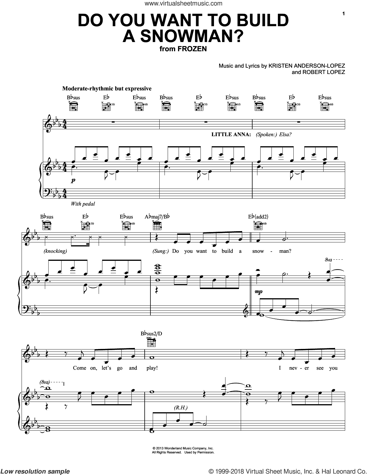 Selections From Frozen complete Set Of Parts Sheet Music For Voice Piano Or Guitar