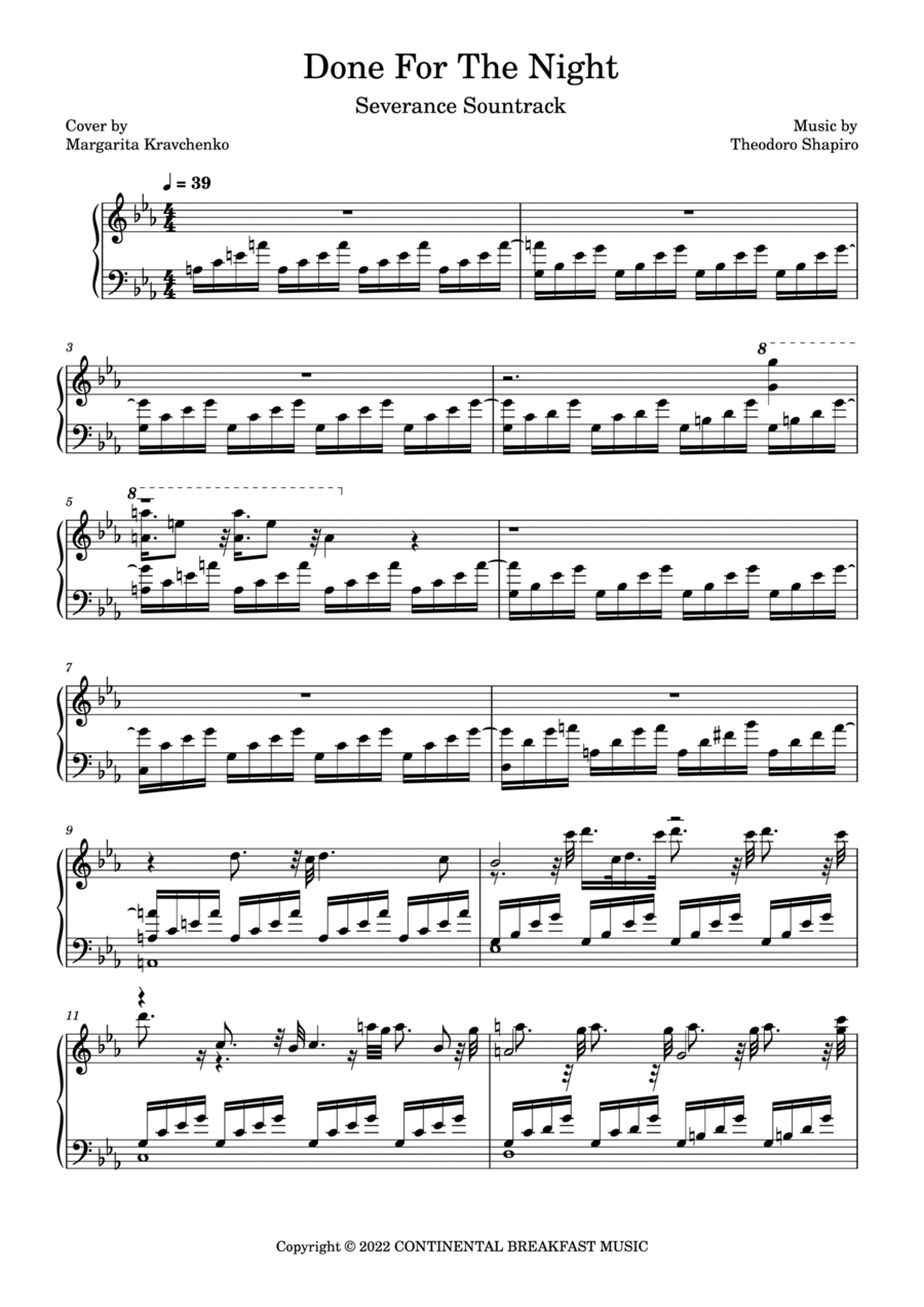 Severance Piano Solo Digital Sheet Music Sheet Music Plus